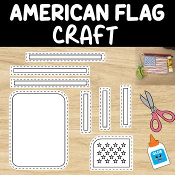 American Flag Craft : Cut and Glue | Us Flag Craft For Memorial Day ...