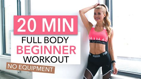 20 MIN FULL BODY WORKOUT - Beginner Version // No Equipment I Pamela Reif - YouTube