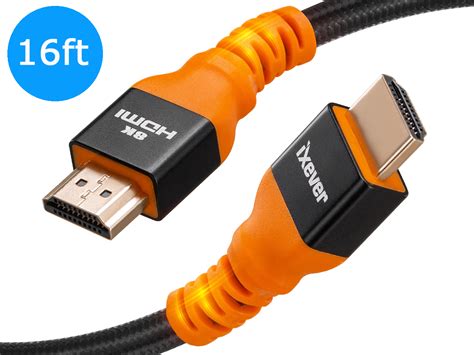 8K HDMI Cable 16ft, iXever HDMI 2.1 Cable 8K@60Hz Ultra HD 48Gbps 8K ...