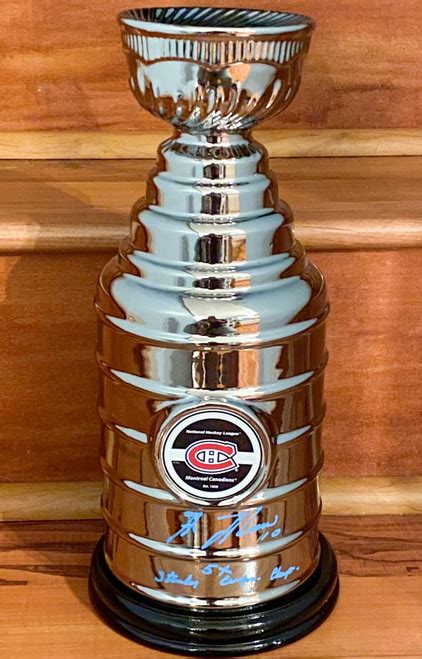 Guy Lafleur Montreal Canadiens Autographed Replica Stanley Cup Bank ...