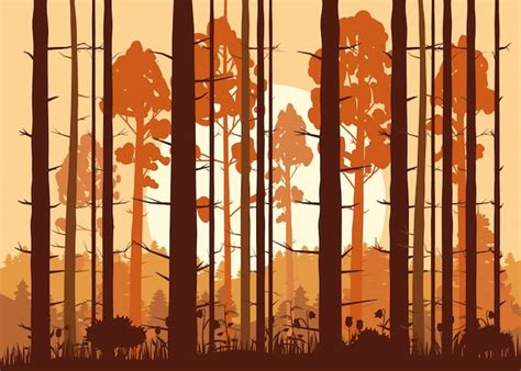 Forest silhouettes | Free Vector