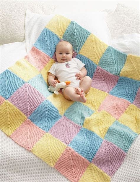 Free Mitered Squares Blanket Pattern | Knitted baby blankets, Baby blanket knitting pattern ...