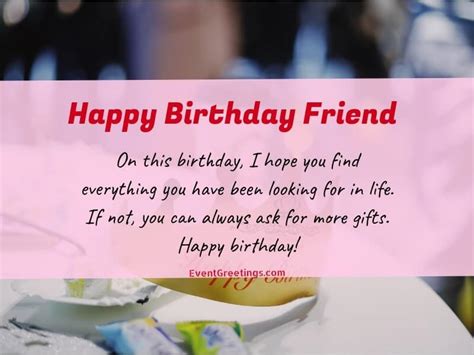 Happy Birthday Friend Text