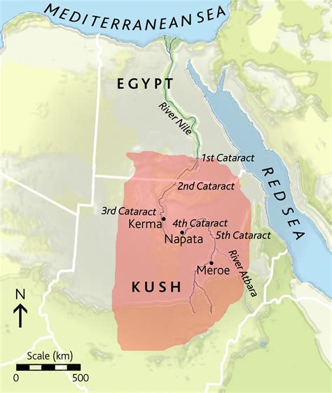 Map Of Kush Map Kush Meroe Aksum Photo - Pearl Gray