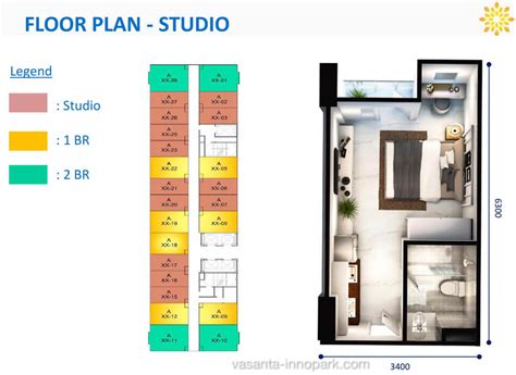 Tipe Unit Apartemen Vasanta InnoPark Cibitung Bekasi