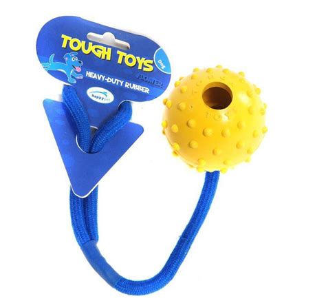 Happy Pet Tough Toy Rubber Rope Balls For Dogs