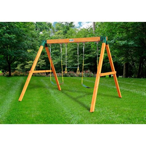 Gorilla 3 Position Cedar Wood Swing Station Set Kit - Amber (01-0002)