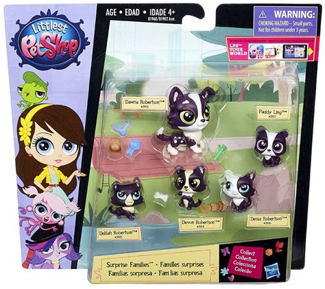 Littlest Pet Shop Surprise Families Puppies Mini Pet 5-Pack Hasbro Toys - ToyWiz