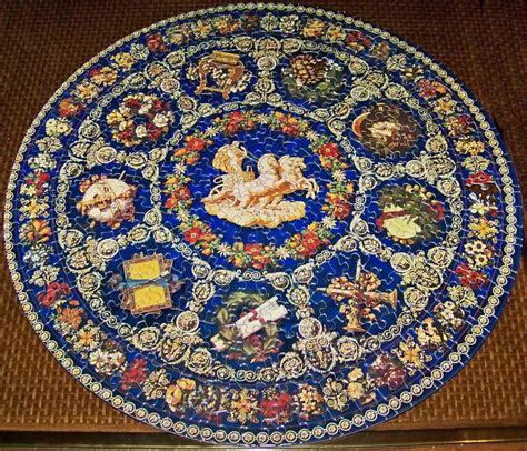 1969 Springbok Circular Puzzle Round "Table of the Muses" Italy Apollo Flower