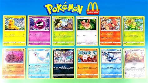 2019 McDONALD'S POKEMON CARDS HAPPY MEAL TOYS FULL SET 12 HOLO TCG ...