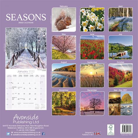 Seasons Calendar | Scenery Calendars | Pet Prints Inc