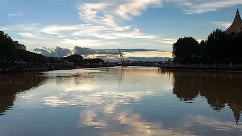 Waterfront Kuching, Sarawak - sunset view 10.7.2020 - YouTube