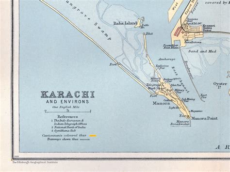 Vintage Map of Karachi Old Karachi Map Karachi Art Print | Etsy