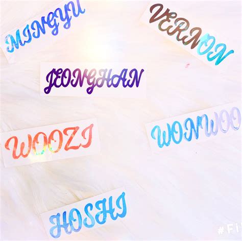 Seventeen Vinyl Stickers Kpop Concert Light Stick Decals - Etsy