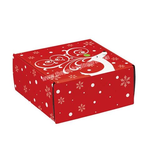 Wholesale custom printed unique corrugated packing shipping mailer gift box for christmas