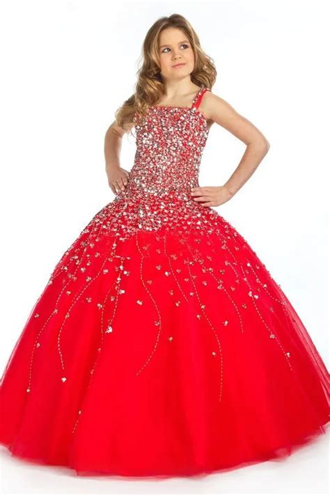 Aliexpress.com : Buy glitz red pageant dresses for little girls sparkly ...