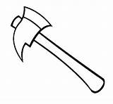 Coloring Pages Axe Hatchet Split Wood Clipart Colouring Template Sketch  sketch template