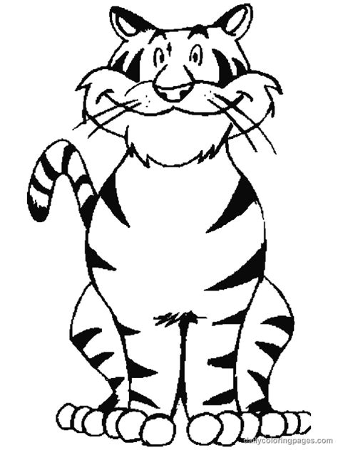 Cartoon Tiger Coloring Pages - Cartoon Coloring Pages