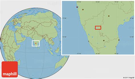Savanna Style Location Map of Hospet