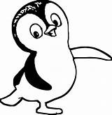 Funny Penguin Coloring Page  Wecoloringpagecom sketch template