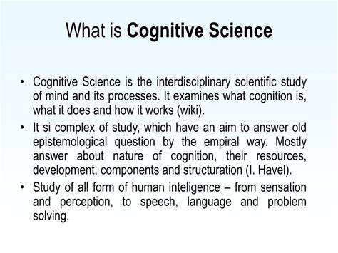 PPT - Cognitive Science PowerPoint Presentation, free download - ID:4628942