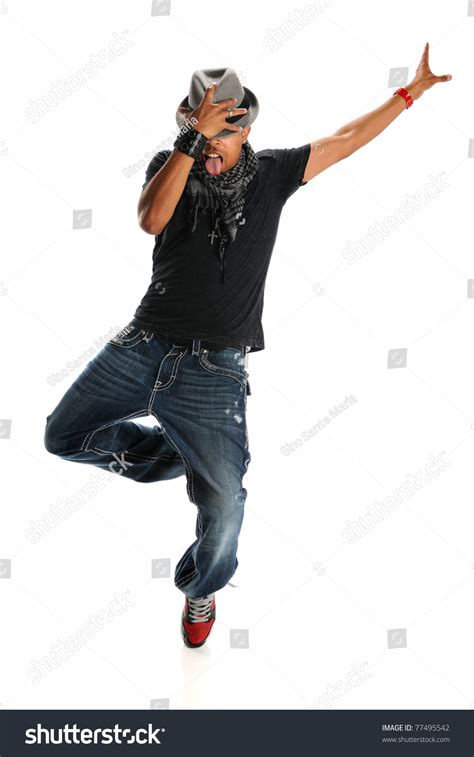 African American Hip Hop Dancer Performing Stock Photo 77495542 ...