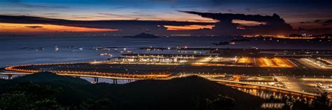 #26024 HKIA Sunset Panorama | Col Sim Photography