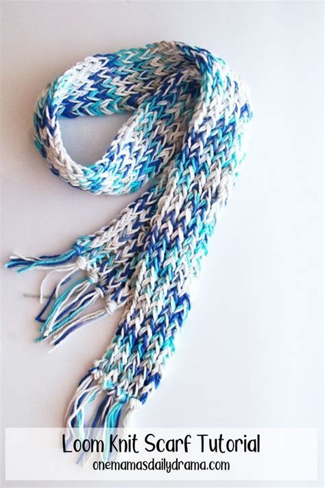 Loom Knit Scarf Tutorial - Easy Beginner Project with Video | Loom knitting scarf, Loom knitting ...