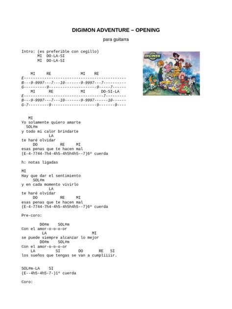 Digimon Adventure - Opening | PDF