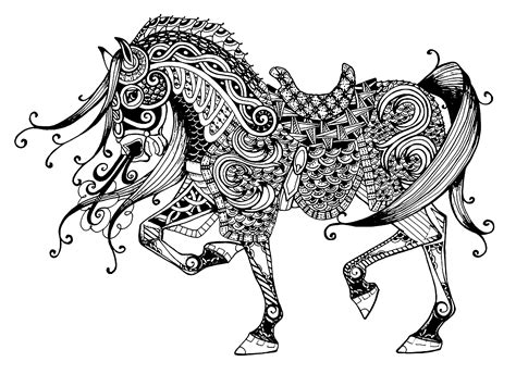 Realistic Hard Horse Coloring Pages - Hard coloring pages of realistic ...