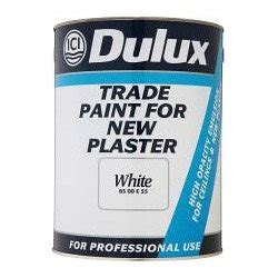 Dulux Trade Professional Paint For New Plaster 5L White (124382 ...