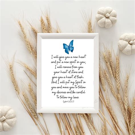 Christian Wall Art, Religious Quote Print, Bible Verse Decor, I Will ...