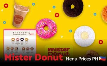 Mister Donut Menu Prices in Philippines May 2024