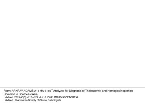 Figure 1 Representative chromatograms from the ARKRAY ADAMS A1c HA-8180T analyzer (ARKRAY, Inc ...