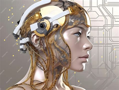 Premium AI Image | Futuristic female robot with artificial intelligence AI generated