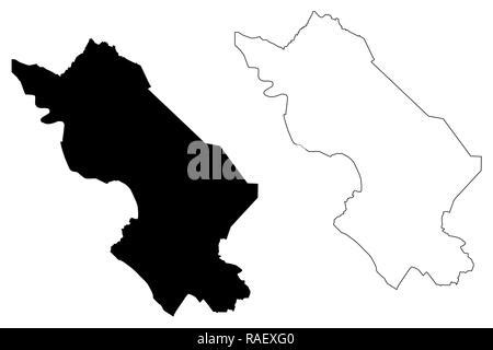 Dong Thap Province (Socialist Republic of Vietnam, Subdivisions of Vietnam) map vector ...