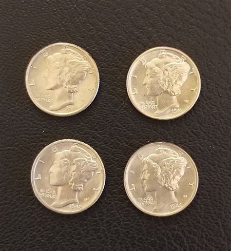 U.S. Mercury Dimes 1939 1945 UNC - Etsy