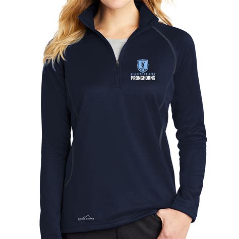 Gillette College Pronghorns Eddie Bauer® Ladies Smooth Fleece 1/2-Zip – That Embroidery Place ...