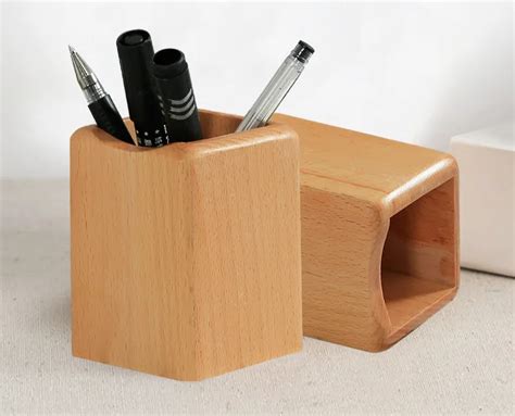 Aliexpress.com : Buy Wooden pen holder, creative office supplies, solid ...