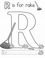 Letter R Color Page sketch template