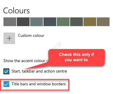 How to Enable and Customize Window Border and Title Bar Color on Windows 10