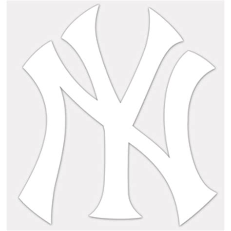 New York Yankees NY White Logo - Inside Window Static Cling at Sticker Shoppe