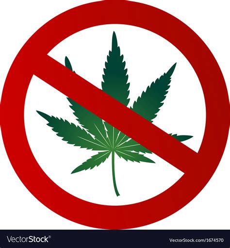 No drugs sign Royalty Free Vector Image - VectorStock