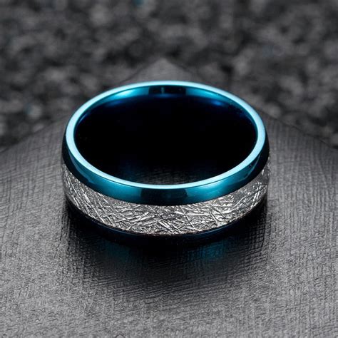 Meteorite Ring - Blue & Silver – Silk & Cotton