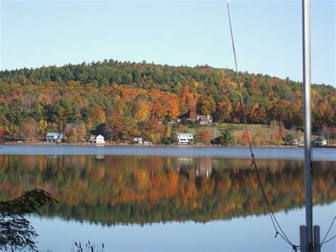 Gilmanton, NH : A view of the fall foliage from Loon Pond photo ...