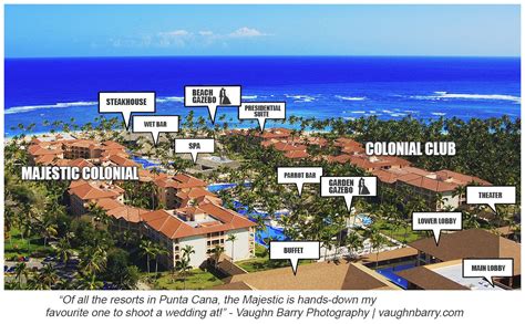 Majestic Colonial Punta Cana Map of key areas for Brides - easily one ...