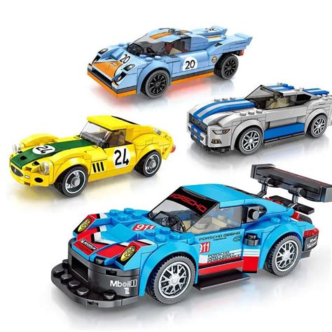 4pcs New City Super Racers Speed Supercar Racing car racer figures For children Christmas gift ...