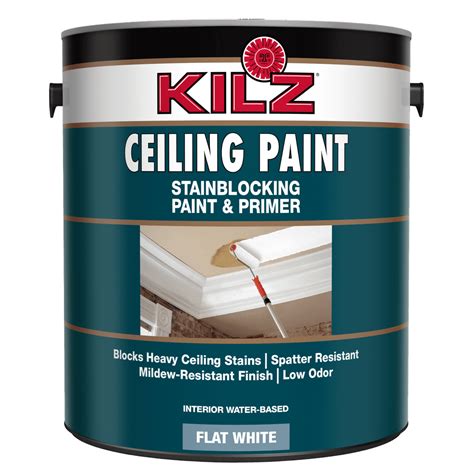 KILZ Stainblocking Interior Ceiling Paint and Primer in One, Flat White - Walmart.com - Walmart.com