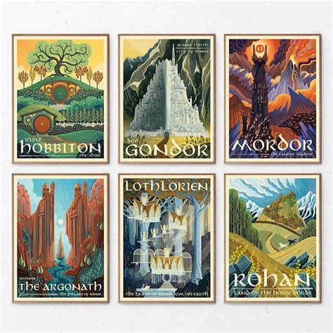 Lord of The Rings Amazing Landscapes Wall Art Posters