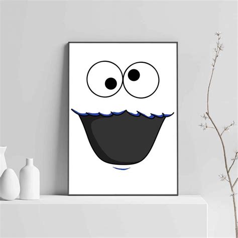 Cookie Monster Face Poster - Poster Art Design